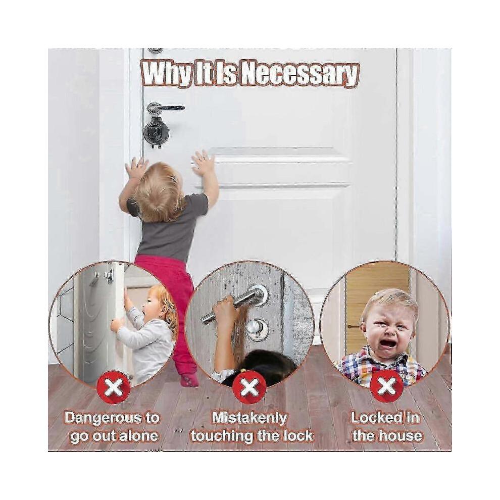 4 Pack Deadbolt Child Safety Lock,Child Proof Deadbolt Cover, Door Safety Deadbolt Lock for Kids,Child Proof Door Lock for Fits Most Deadbolt