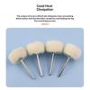 10Pcs Mini Grinding Sanding Head Abrasive Disc Felt 3Mm Shank Buffing Wheels Metal Polish Brush Drill Rotary Tool Accessories