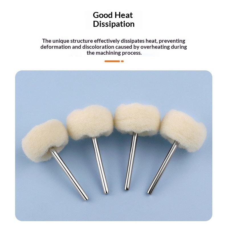 10Pcs Mini Grinding Sanding Head Abrasive Disc Felt 3Mm Shank Buffing Wheels Metal Polish Brush Drill Rotary Tool Accessories