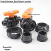 3-Way UPVC Double Union Ball Valve for Chemical and Water Pipes