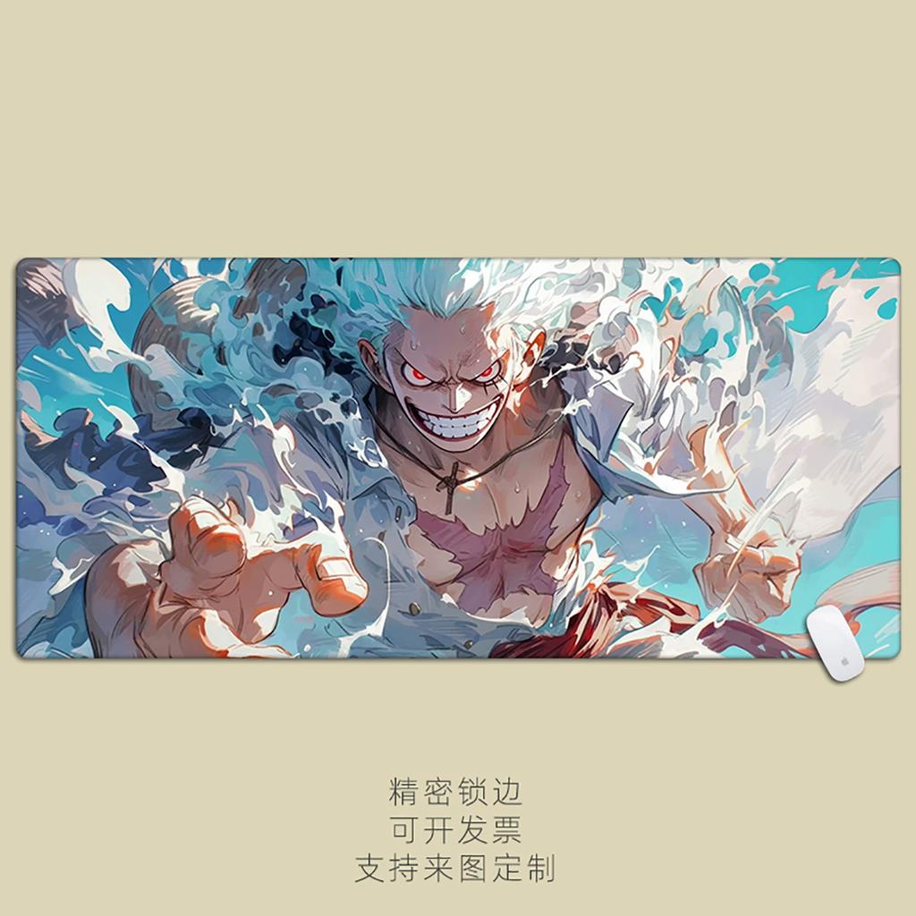 Nuovo Anime Giapponese One Piece Monkey D. Luffy Roronoa Zoro Periferiche Tappetino Mouse Sovradimensionato Ragazzi Anime E-sport Tappetino per Scrivania del Computer Tappetino Cartoon per Tastiera
