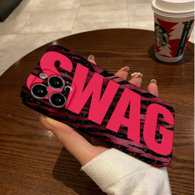 Luxury Y2K Style SWAG Glossy Film Hard Phone Case for Samsung Galaxy A37 A57 A17 A07 A16 A56 A55 A35 A15 A54 A05 A14 4G 5G