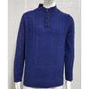 Men's Solid Color Half Turtleneck Slim Fit Long Sleeve Knit Sweater.