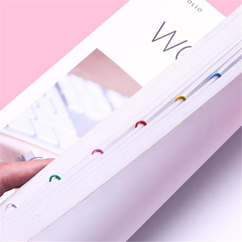 10 Colors Accessories Paper Clips Notebook Memo Pad Filing Bookmark binder Paperclips Student Office Binding Supplies Stationary