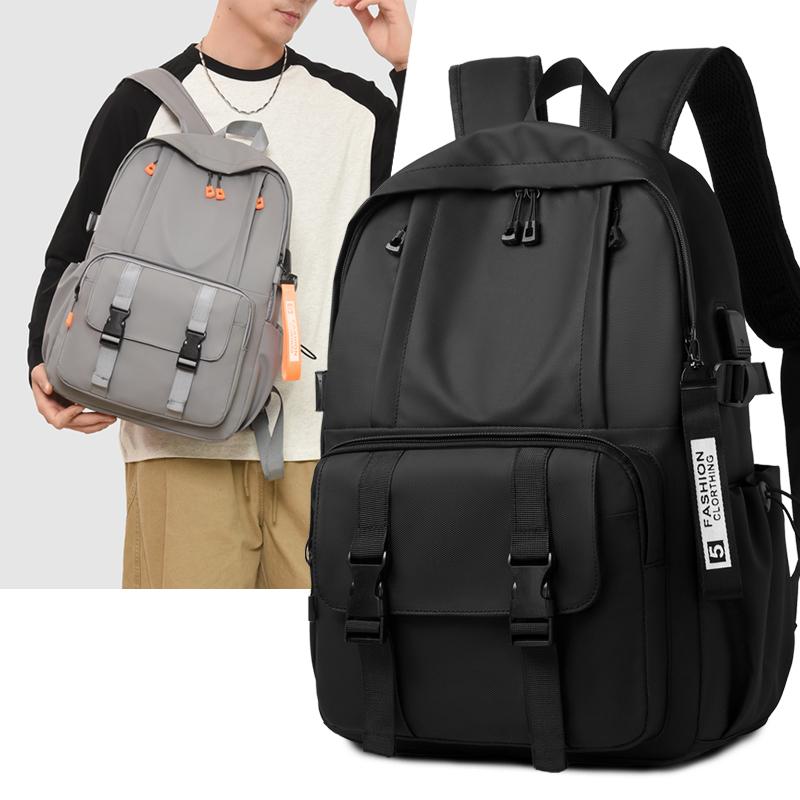 Newest Backpack with USB Men's Fashion Backpack Men's Business Computer Bag Large Capacity Travel Bag College Schoolbag
