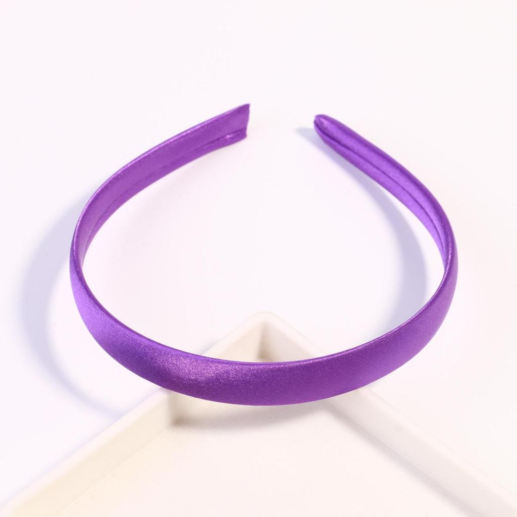 1.5CM Candy Color Satin-Fabric Wrapped Plastic Headband - DIY Hair Accessory
