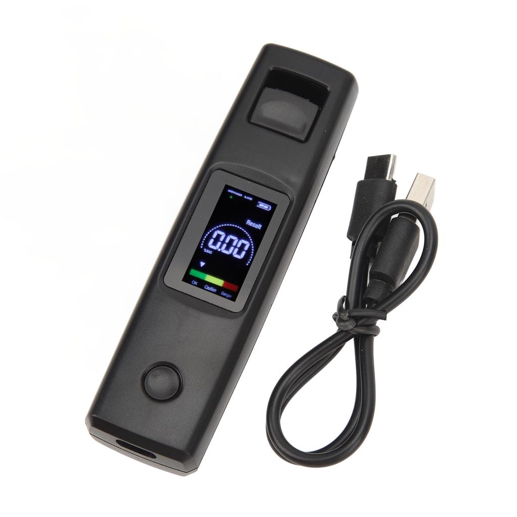 Portable Alcohol Tester with LED Screen 200mah 3 Colors Indicating Accuracy Breath Alcohol Detector