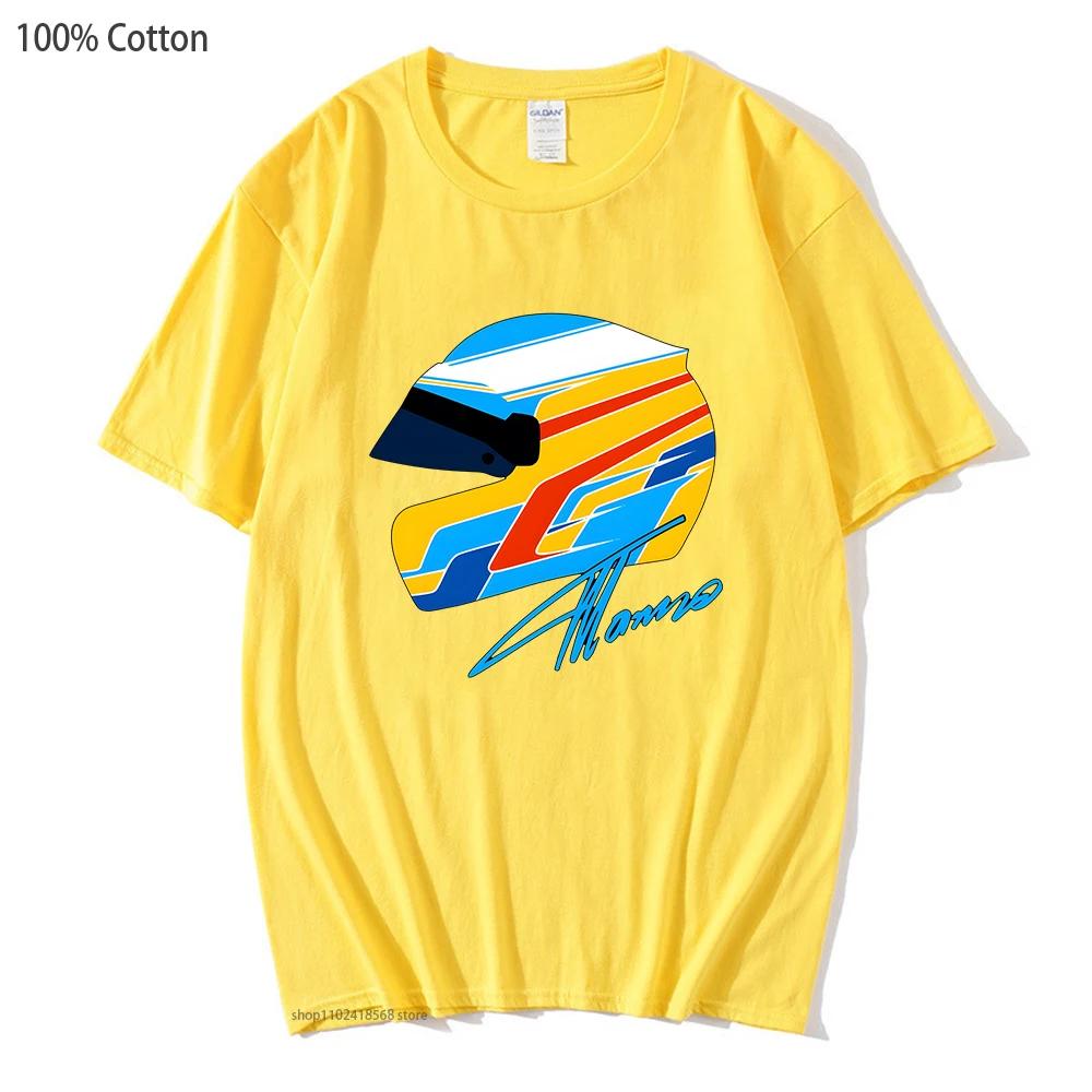 Men's Cotton F1 Shirt Cool Tshirt Oversized Y2k Clothes Funny Games Women's Short Sleeve Top Male Clothing Short Sleeved