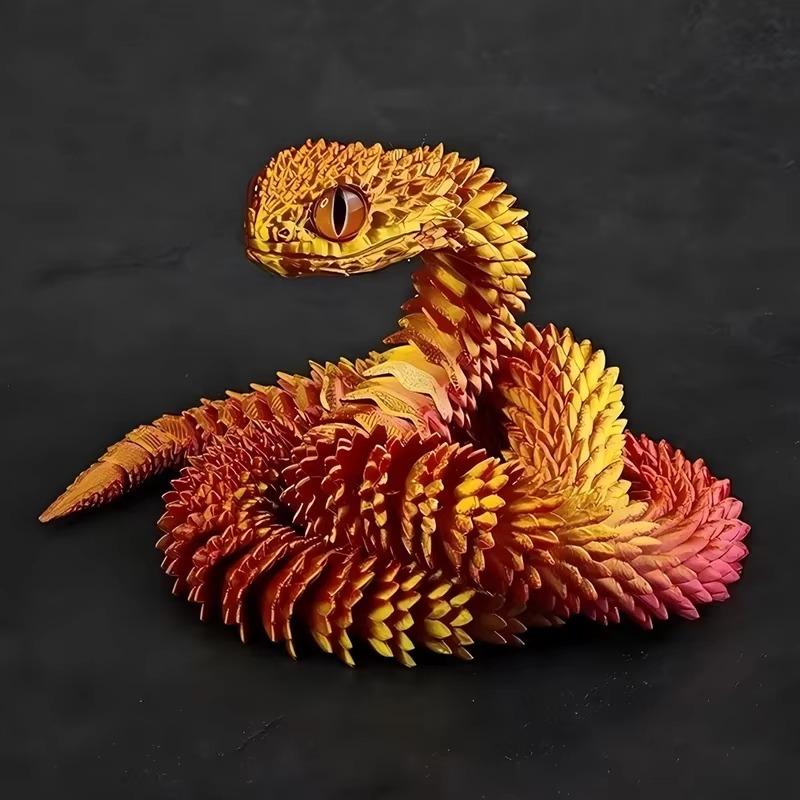 

30 см 3D-печатная змея, шарнирная, игровая кукла, имитация, украшение для рабочего стола, поделка, игрушка для детей, подарок