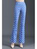 Plus Size Slimming Polka Dot Mid-Waist Flare Pants - Versatile Summer Casuals