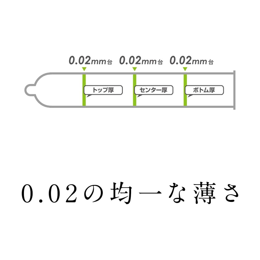 Okamoto Zero Two Large Size Condoms Polyurethane 12 pieces per 2 stick lotions packaged to hide contents 0.02 (PU) pack, 2-pack set, included,