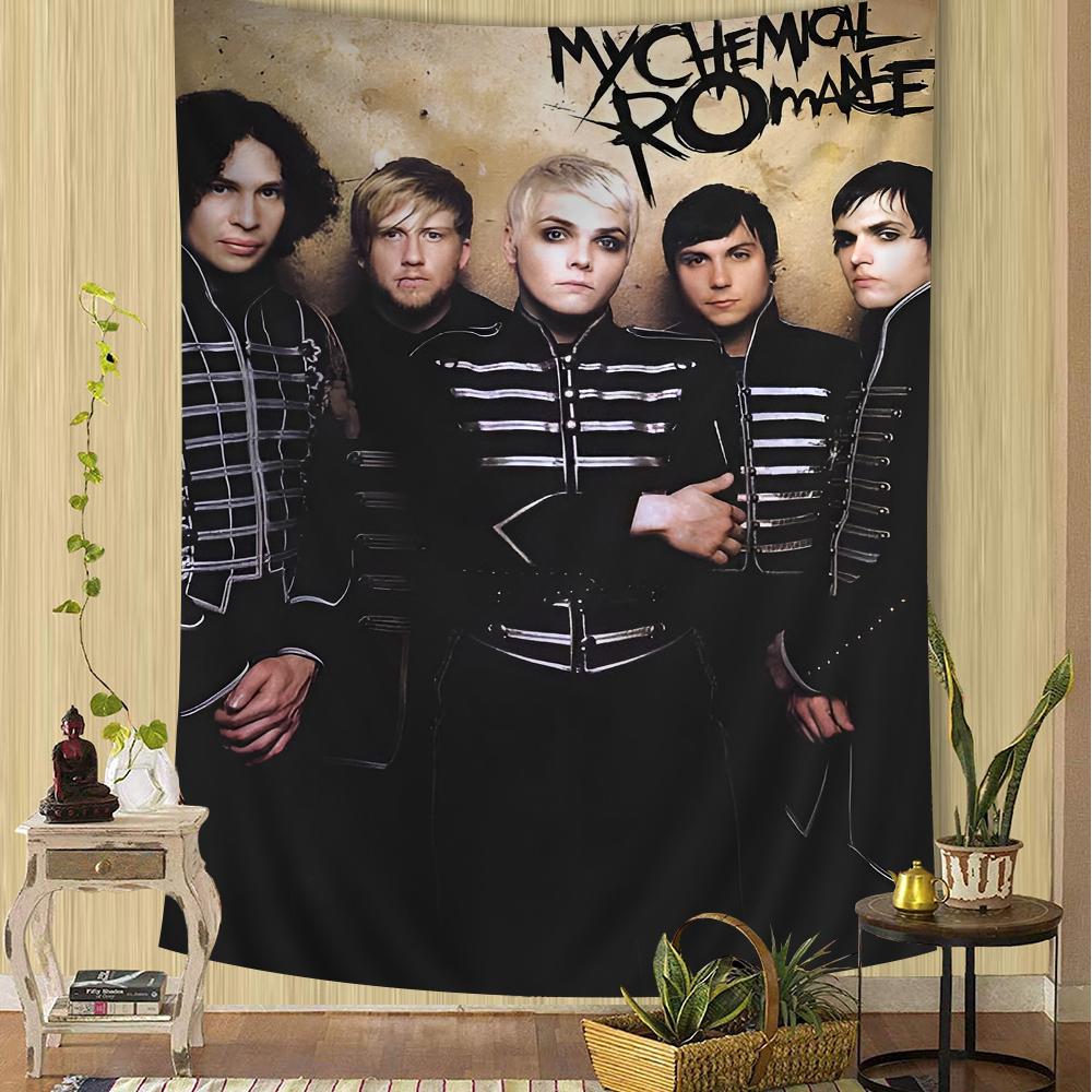 

My C-Chemical R-Romance Band Printed Large Wall Tapestry Hanging Tarot Hippie Wall Rugs Dorm Cheap Hippie Wall Hanging 40X60CM