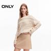 ONLY Women's Plush Fringe Drop-Shoulder Knit Sweater