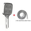 8 Modes Turbo Pressurized Shower Head 12cm Large Panel Water Saving Showerheads Explosion-proof Thickened ABS Filter Shower Head