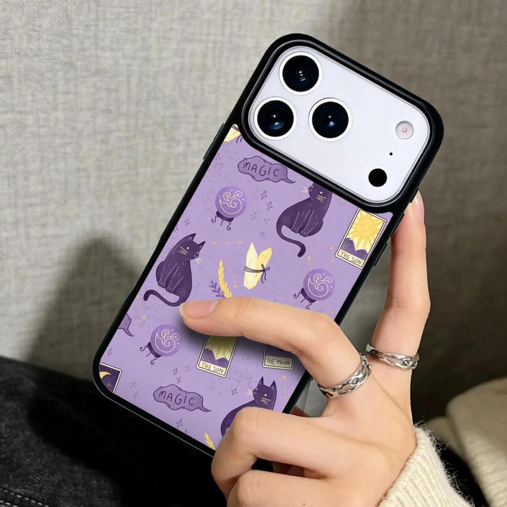 Capa Case for iPhone 17 Air 16 Pro Max 15 Plus 11 13 Mini 14 12 Back Phone Cover Witch Aesthetic Art