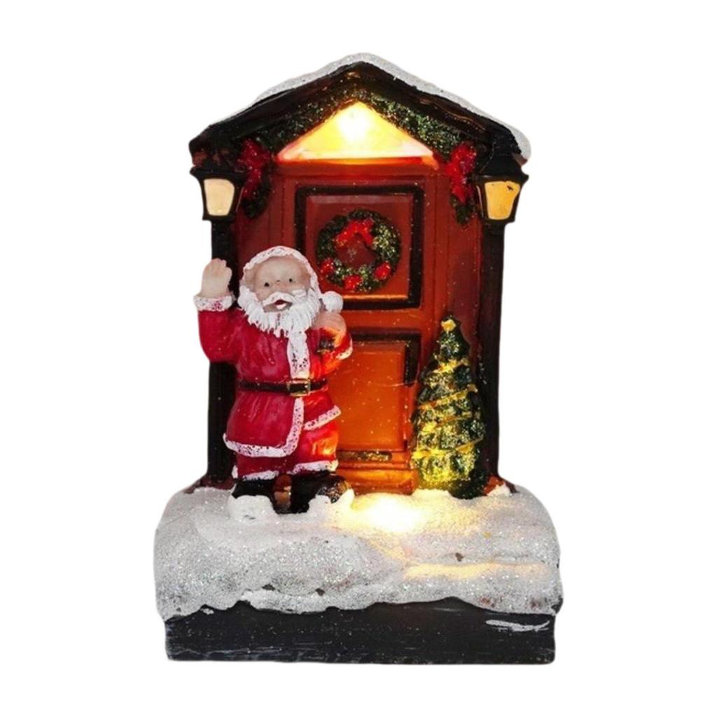 Lighted up Village House Xmas Ornament for Cabinet Livingroom Home