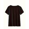 Women's "Mother of The Bride I Loved Her First" Graphic T-Shirt - Floral & Letter Print Casual Crew Neck Short Sleeve 100%Cotton ,Machine Washable