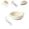 Pet Heated Bowl Ceramic Waterer Elevated Cat Dog Feeding for Winter