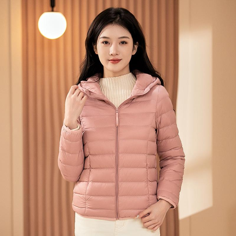 Down Jacket Women's High-end New Short Light and Thin Thickened Warm Slim Duck Down Fashion Coat