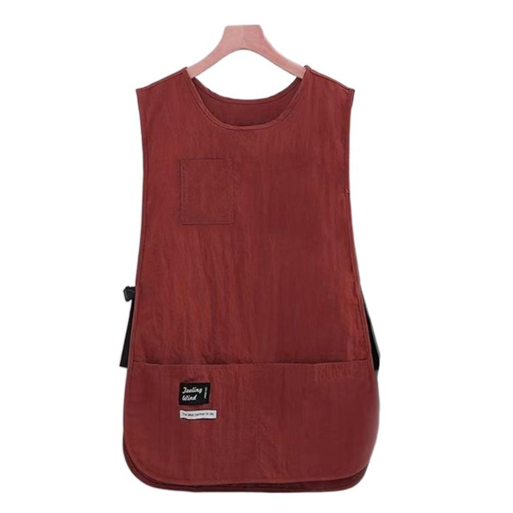 Waterproof Stain-Resistant Apron Nylon Vest Style Breathable Kitchen Aprons Multipurpose Anti Dirty Sleeved Apron