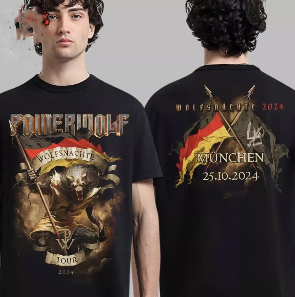 Powerwolf Тур Wolfsnachte 2024 В Мюнхене 25 Октября 2024 Футболка Унисекс Футболка XL