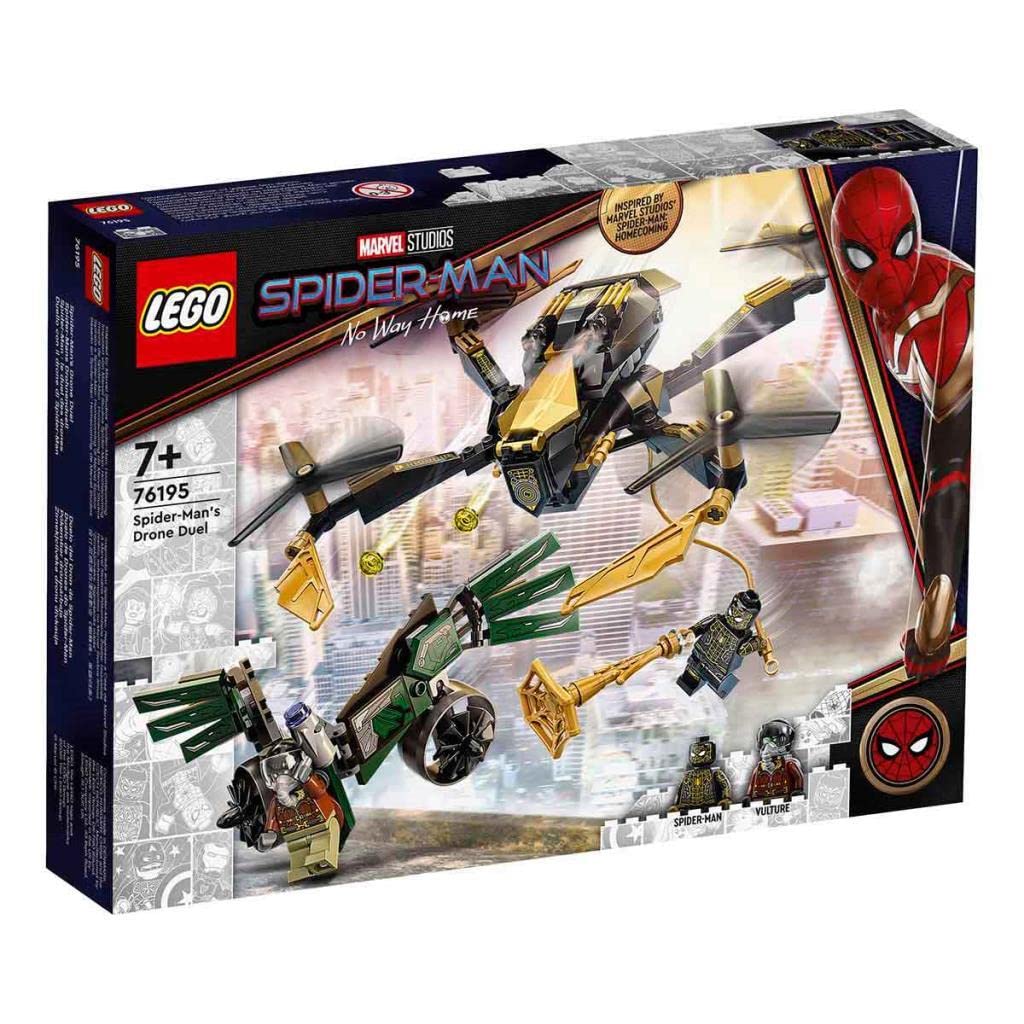 

LEGO Super Heroes Spider-Man Drone Showdown 76195 Toy Blocks Gift Superhero American Comic Book Boys Ages 7 and Up