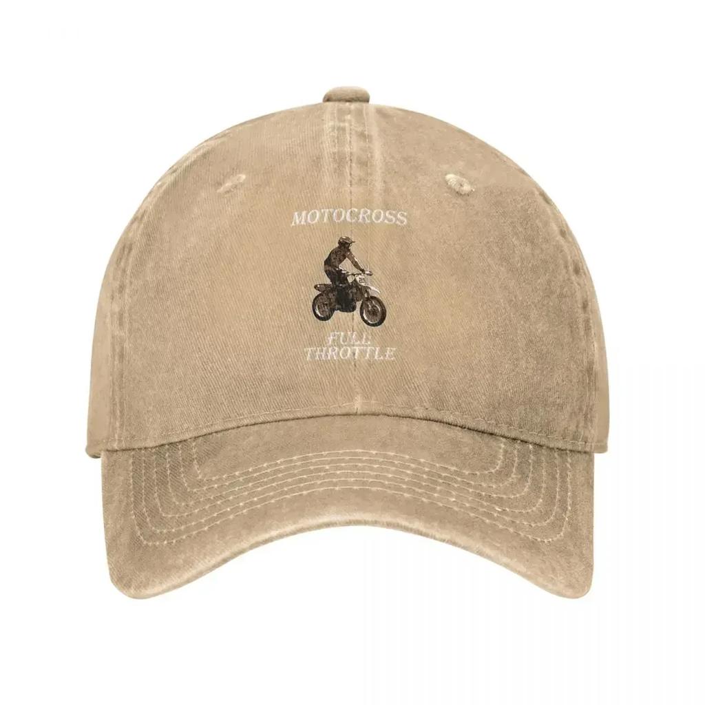 Vintage Full Throttle Cafe Racing Baseball Caps for Men Women Distressed Denim Washed Snapback Cap Motocross Workouts Caps Hat