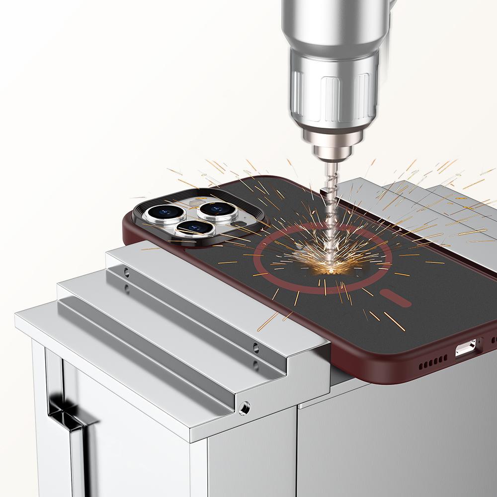 Magnetische Hülle für iPhone 15 Pro Kompatibel mit MagSafe Hautgefühl PC+TPU Matte Handyhülle