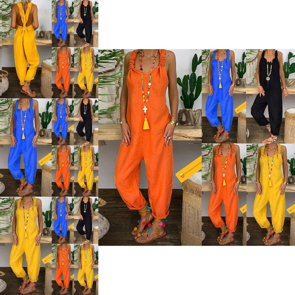Stylish Women Casual Loose Jumpsuit With Sleeveless Design For Effortless Chic