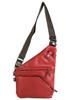 DOUBLES Body Genuine Men's One-Shoulder Bag, Stylish, Leather, Small, Red, JMO-7450