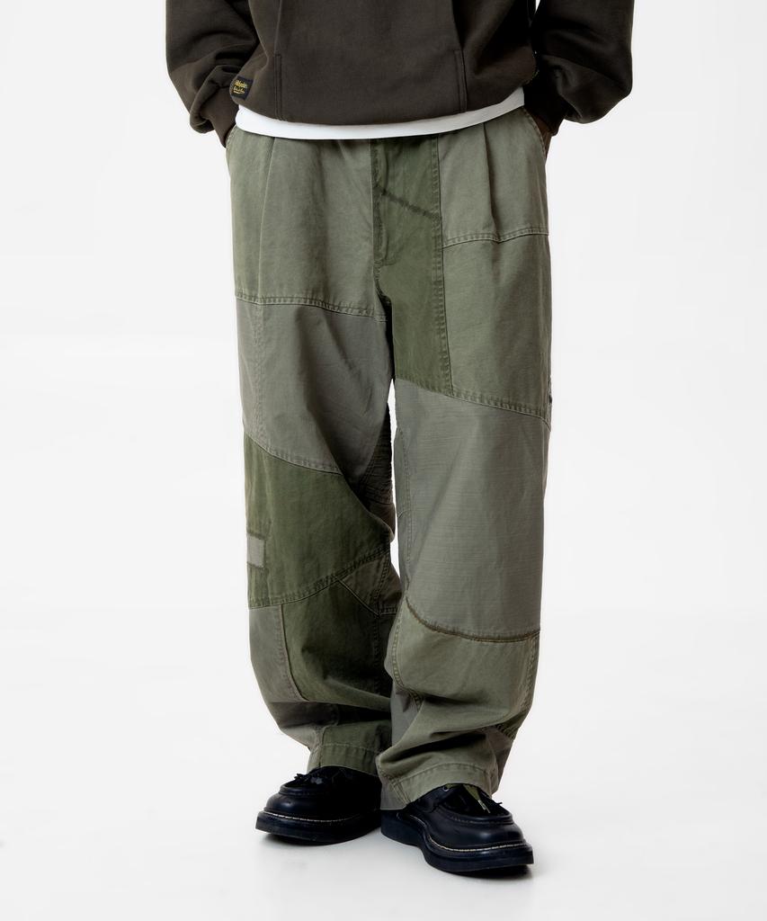 Mideueobdeiteu Patchwork Military Pants_Green