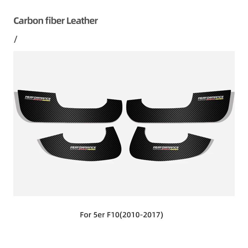 For BMW E90 F10 F30 F20 F34 F07 X3 F25 X5 F15 E70 X1 E84 Carbon Fiber PVC 4pcs Car Door Anti-Kick Pad Stickers Protector Films