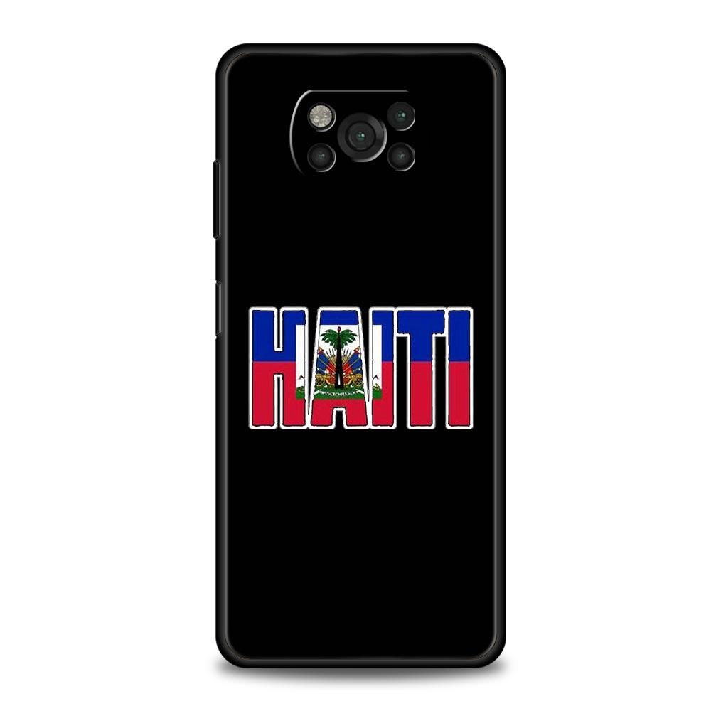 Shipping Haiti Flag Phone Case For For Xiaomi Poco X6 X5 Pro X4 X3 NFC F5 Pro F4 F3 GT M5 M4 Pro 5G M3 C51 C50 C55 Soft Cover