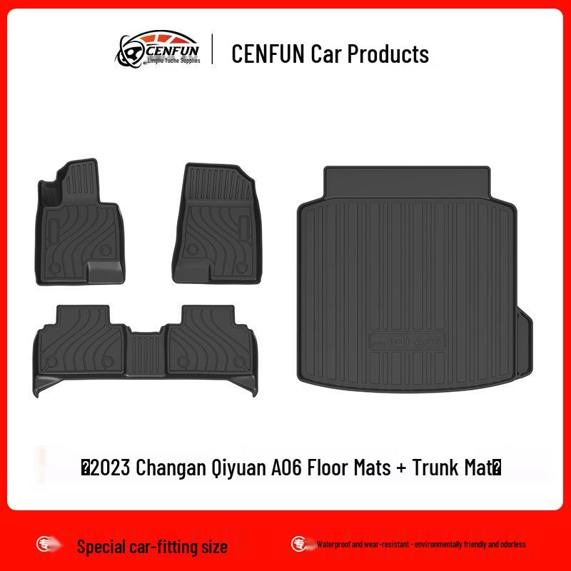 2023 Changan Qiyuan A06 Car TPE Eco-Friendly Floor & Waterproof Trunk Mats - Galaxy Carpet Design
