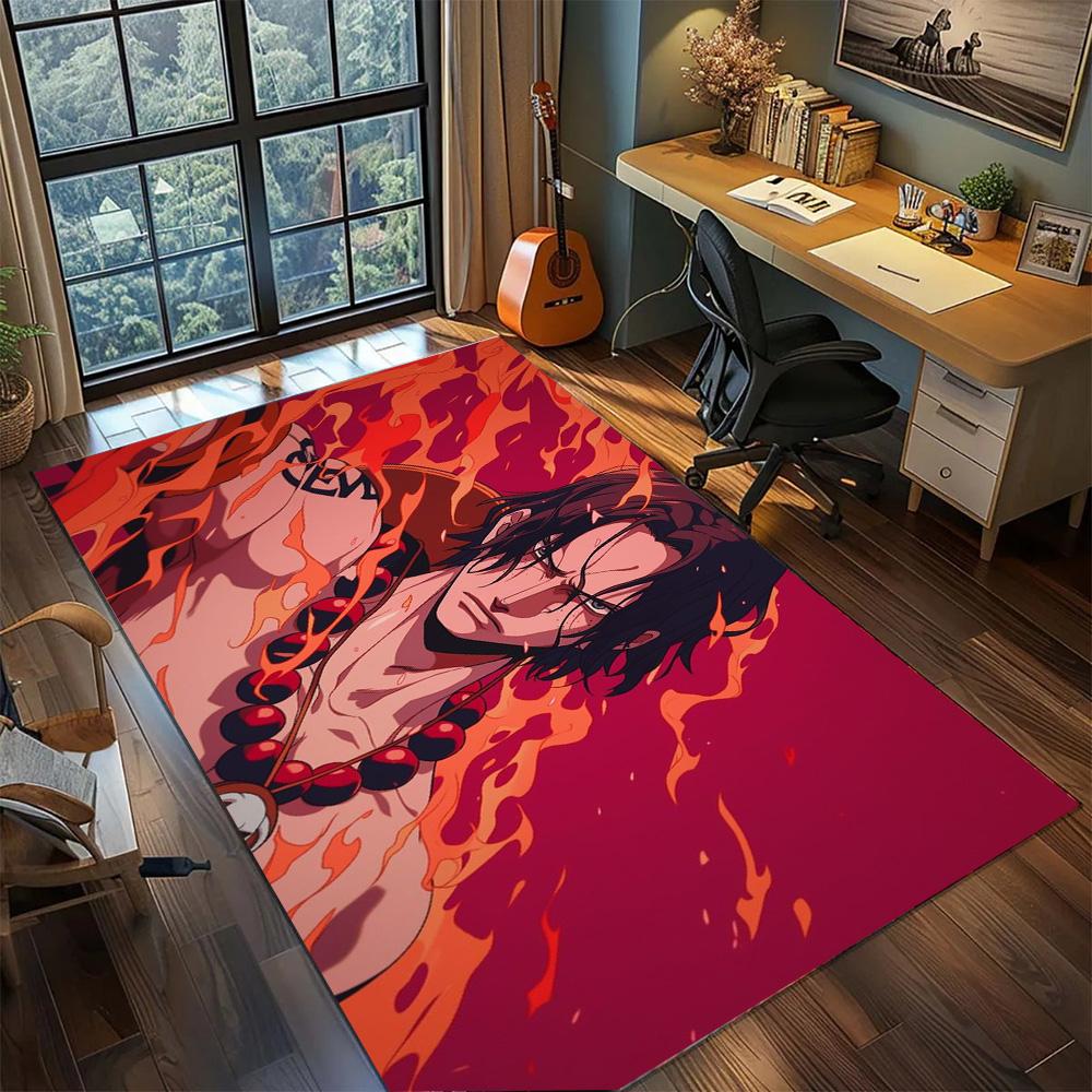 Luffy Non Slip Fashion Home Floor Mat, Large Area Washable Carpet Rug Gamer Bedroom Decor.-TING