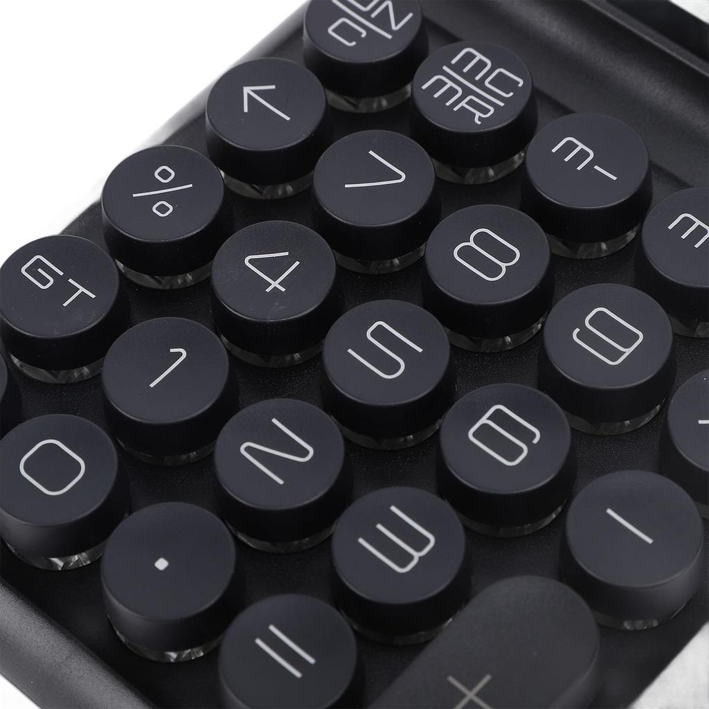 Luocute Mechanical Switch Auto Sleep Desktop Large LCD Display Black Calculator, 24-Key Calculator,