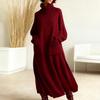 2025 Euro-American High-Neck Woolen Dress Coat