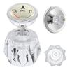 Geometric Shape Bathtub Faucet Knob Replacement Clear Acrylic Handle Hot Cold Water Control for RP2391 Compatibles