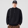 Men's Retro Knit Stand Collar Pullover - New Autumn/Winter Arrival, Versatile, Trendy, Loose Fit Sweater with Buttons