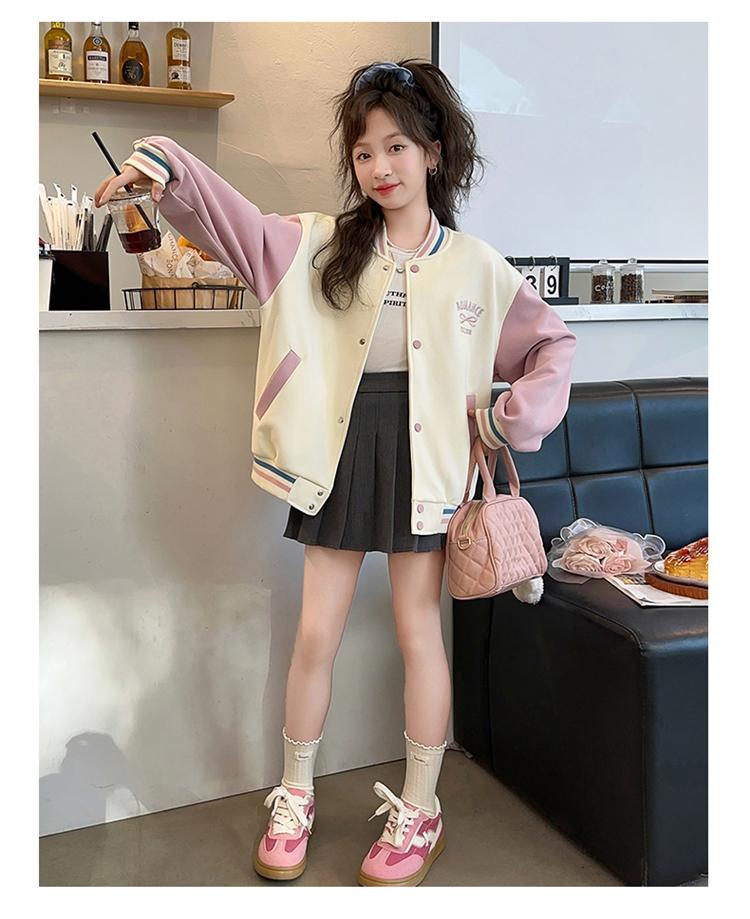 Girls' outerwear autumn 2026 new style children's western-style velvet big children's autumn and winter style girls' baseball jacket sports top