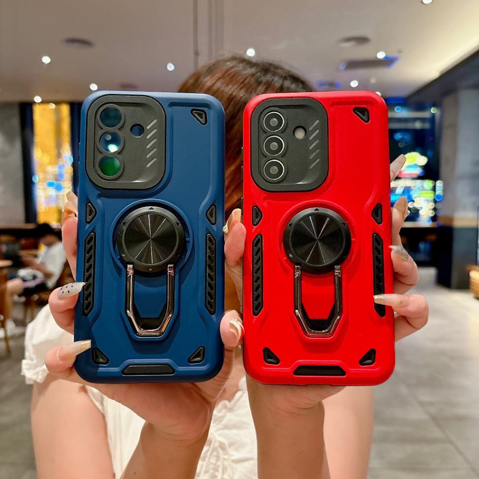 Luxury Ring Holder Phone Case For Samsung S26 S25 S24 Ultra S26 Plus S25FE A16 A17 A07 Slim Fit Stand Invisable Bracket Cover