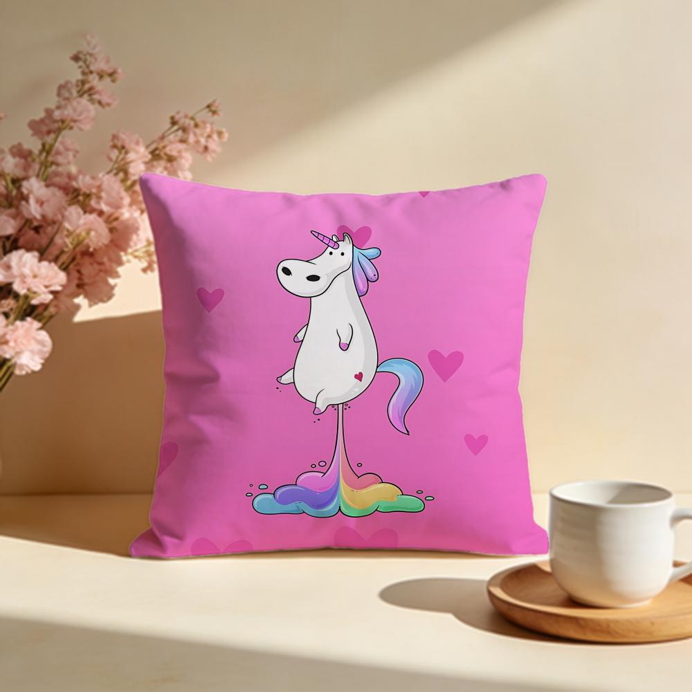 Enchanted Magical Unicorn Cushion Cover Soft Pillow Cases for Home Bedroom Living Room Sofa