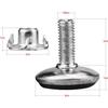Pied réglable pour meuble - AIMOONSA - M8 x20 x30 mm - Pack 20 - Fer+plastique - Hauteur 11-30 mm