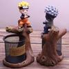 Anime Cartoon Naruto Charakter Harz Dekoration Desktop Aufbewahrung Stifthalter Kreatives Schülergeschenk Metallgitter Stifthalter