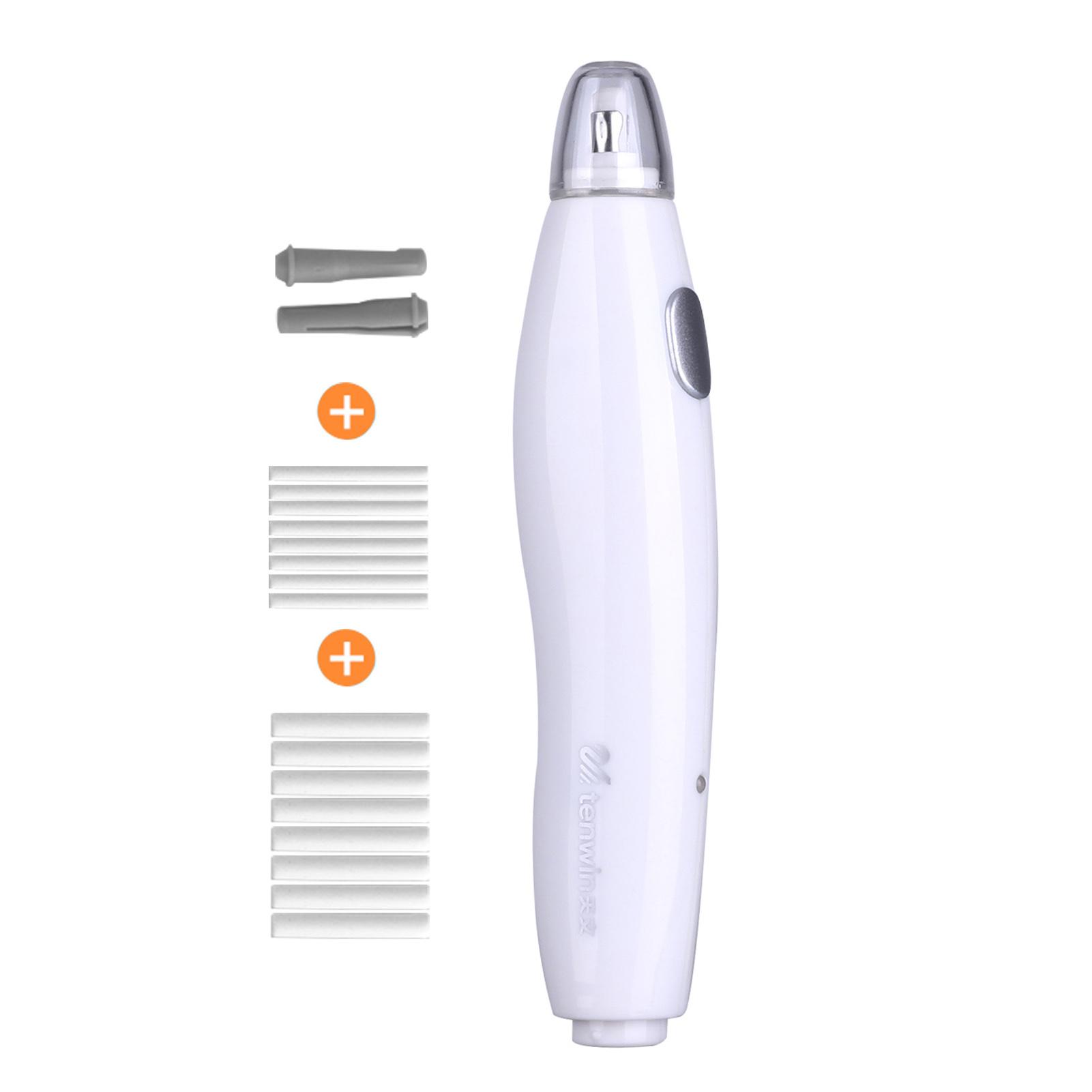 Electric Eraser Kit with 16 Eraser Refills Rechargeable Pencil Eraser One-button Control Christmas Gift Stationery Supplies белый