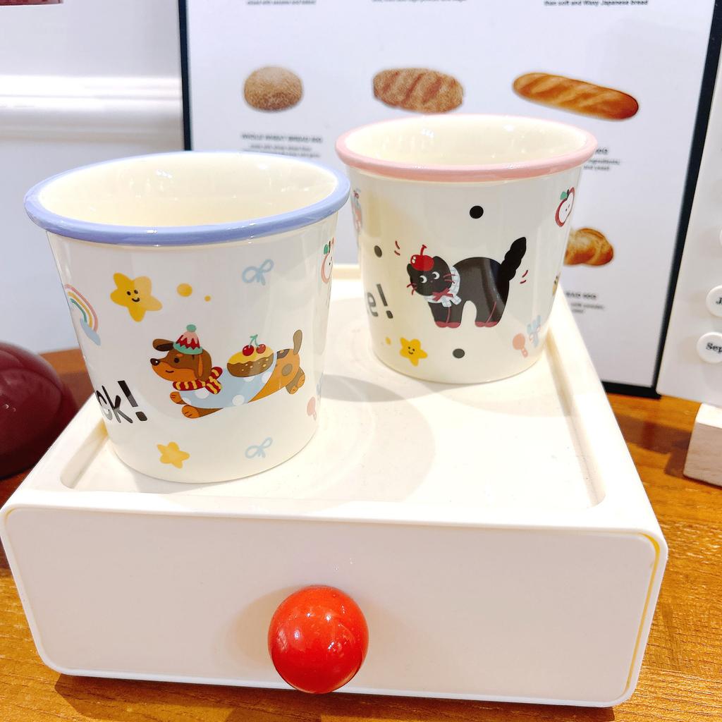 Cute Puppy Thickened Coffee Cup Water Cup Household Cartoon Paper Cup Shape Hand Holding Cup Ceramic Cup Mug Mug