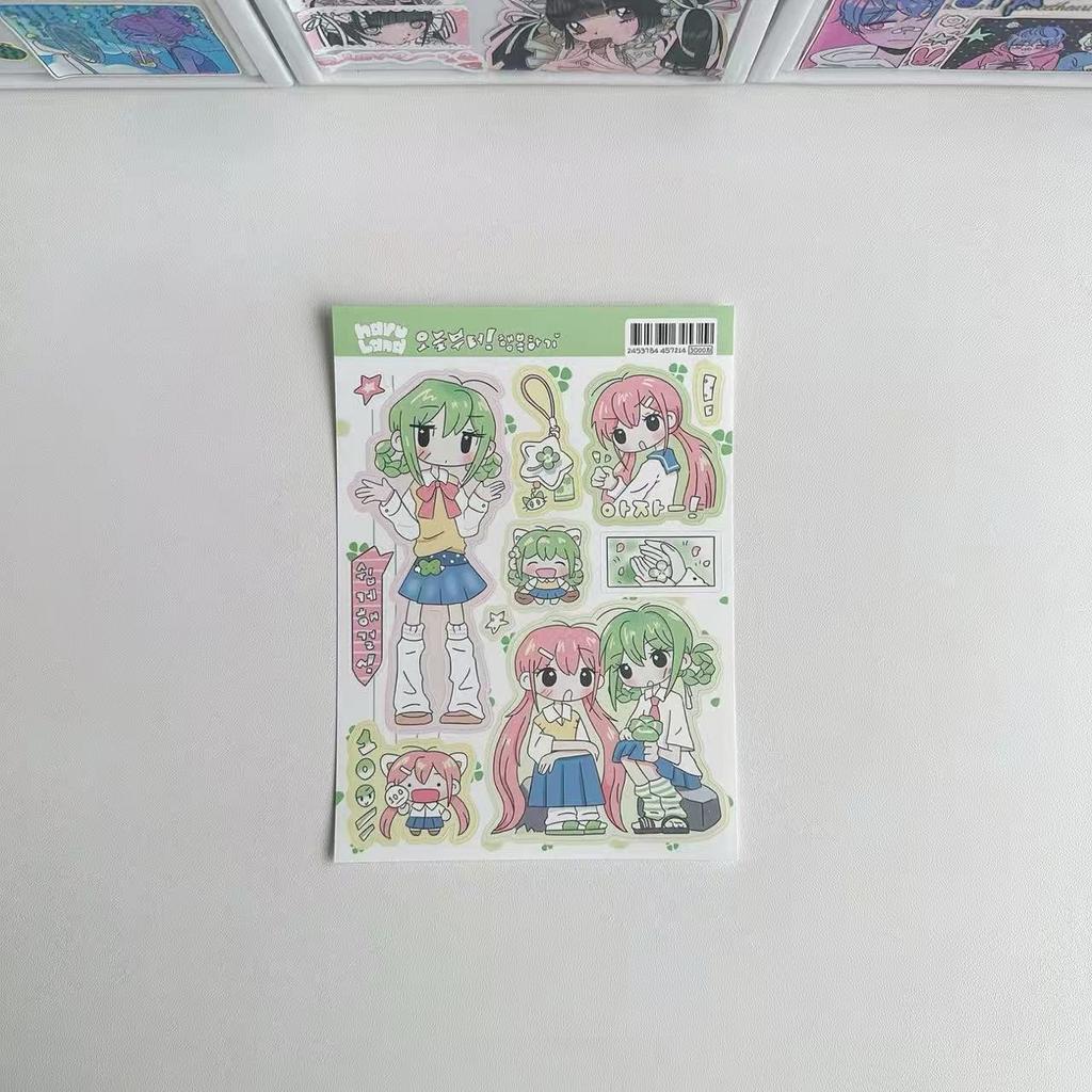 8 Types of Korean Cute Girl Stickers Soft Cute Girl Handbook Stickers Ins Cartoon Character Material Handbook Stickers New Gifts