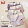 Maoren Women's High-Waist Tummy Control Antibacterial Cotton Underwear 4-Pack