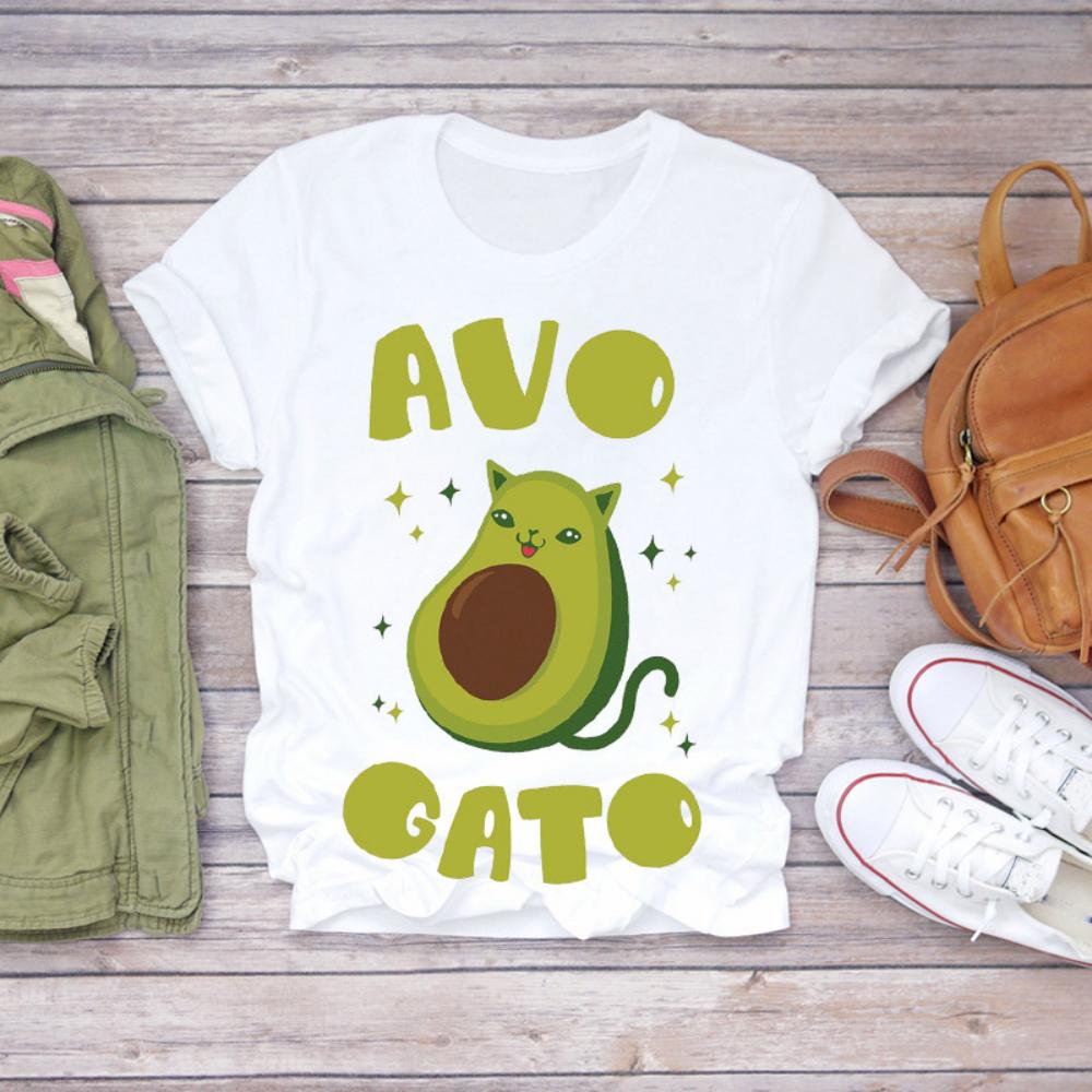 Colored Cartoon Fruit Tshirts  Avocado and Pineapple Tshirts Plussize Casual Tshirt Daily Streetwear Women Casual Tops