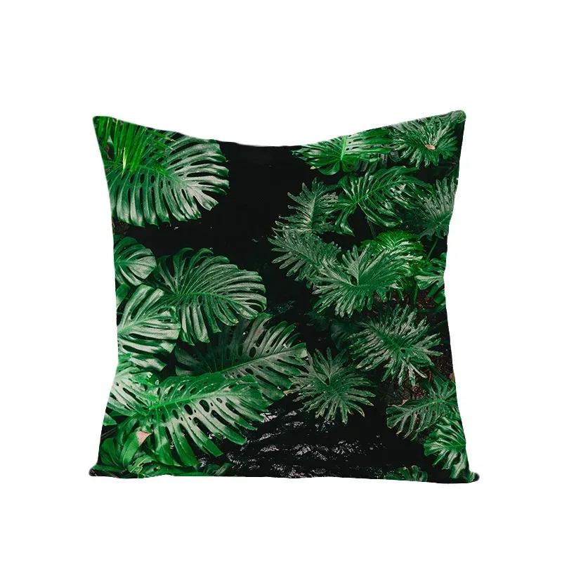 Plant Leaf Pillow Cover Bedroom Room Home Decoration Office Seat Living Room Sofa Cushion Cover 45X45Cm